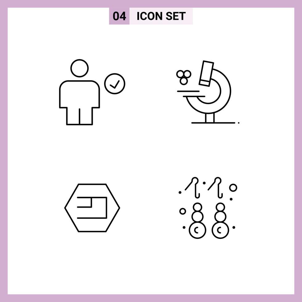 4 Thematic Vector Filledline Flat Colors and Editable Symbols of avatar coin complete microscope crypto currency Editable Vector Design Elements