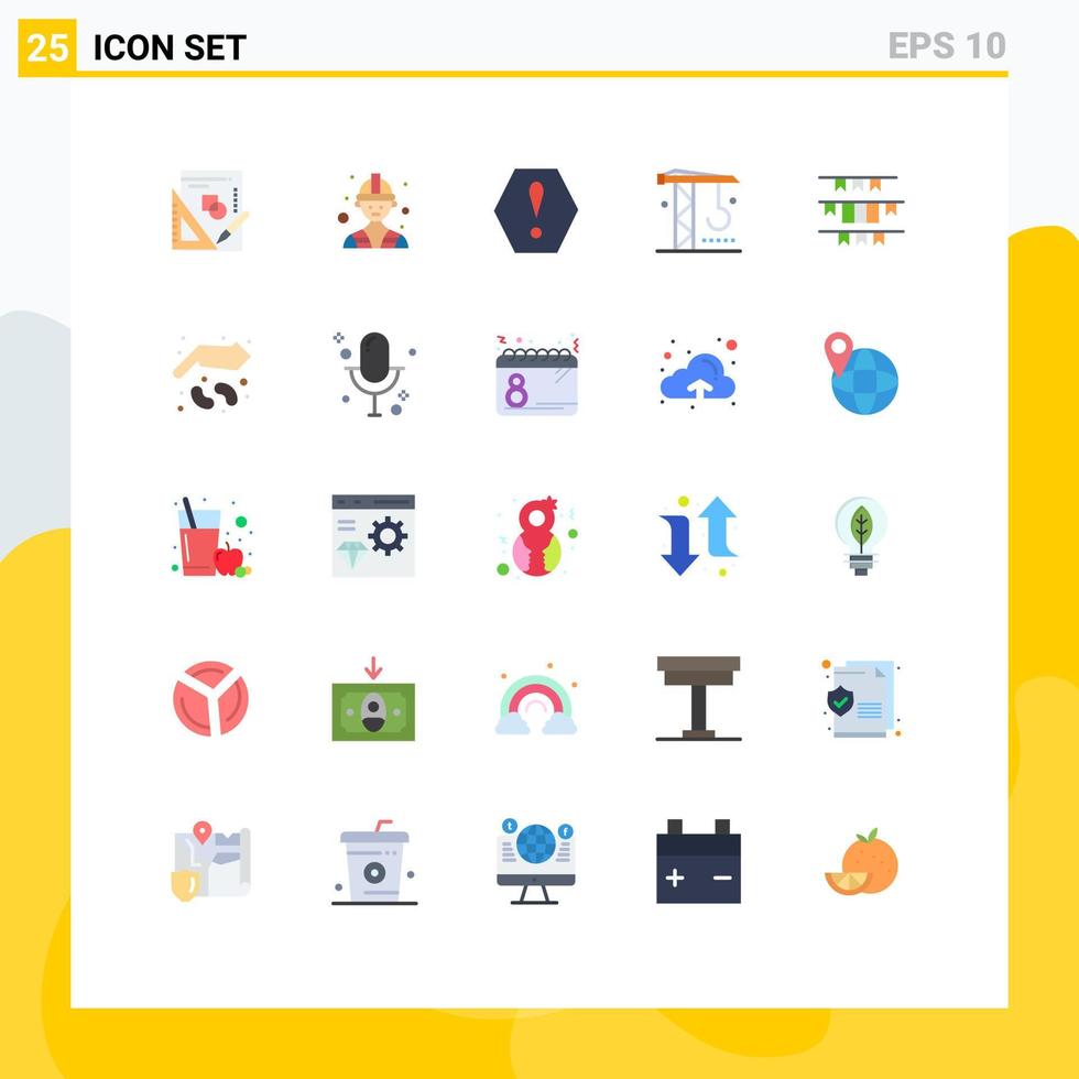 25 Creative Icons Modern Signs and Symbols of ireland flag octagon banner machinery Editable Vector Design Elements