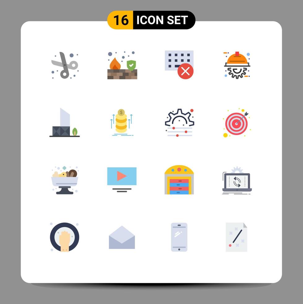 16 Thematic Vector Flat Colors and Editable Symbols of baywatch engineering computers engineer keyboard Editable Pack of Creative Vector Design Elements