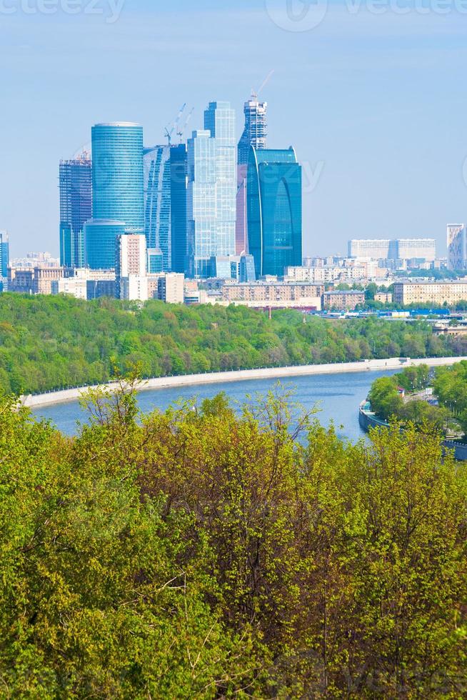 paisaje urbano de la nueva ciudad de moscú foto