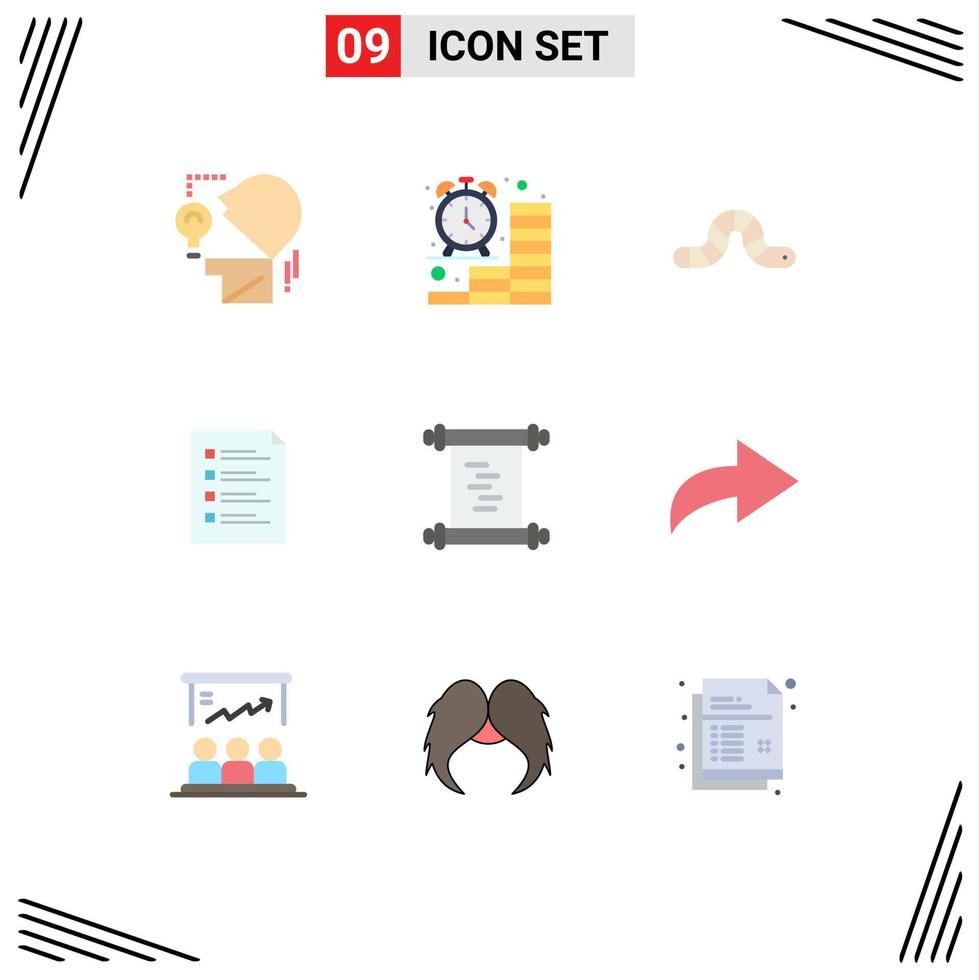 9 Flat Color concept for Websites Mobile and Apps page file money check pauropoda Editable Vector Design Elements