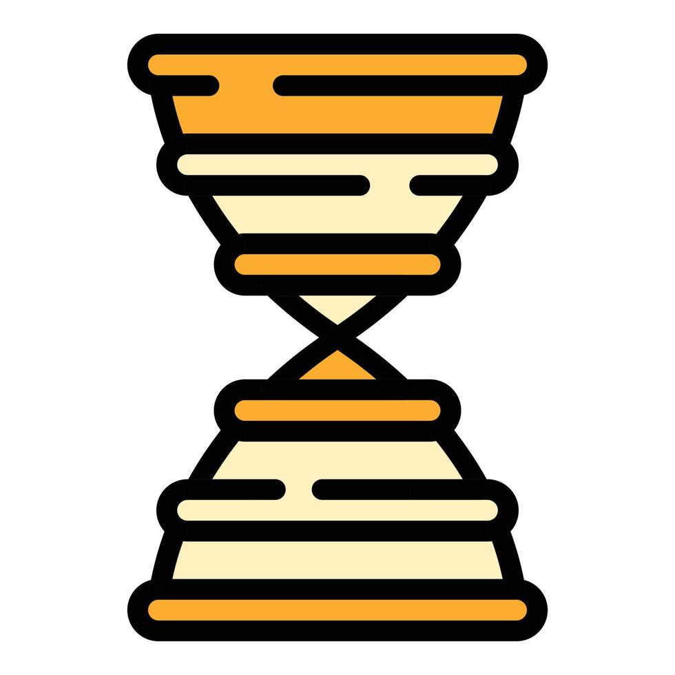 Dna icon color outline vector