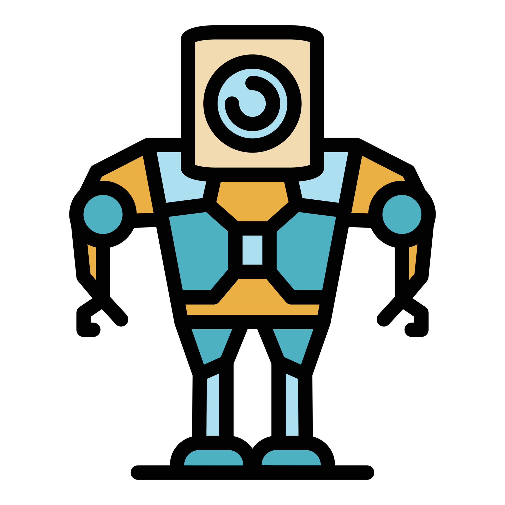 Android robot icon color outline vector 15140838 Vector Art at Vecteezy