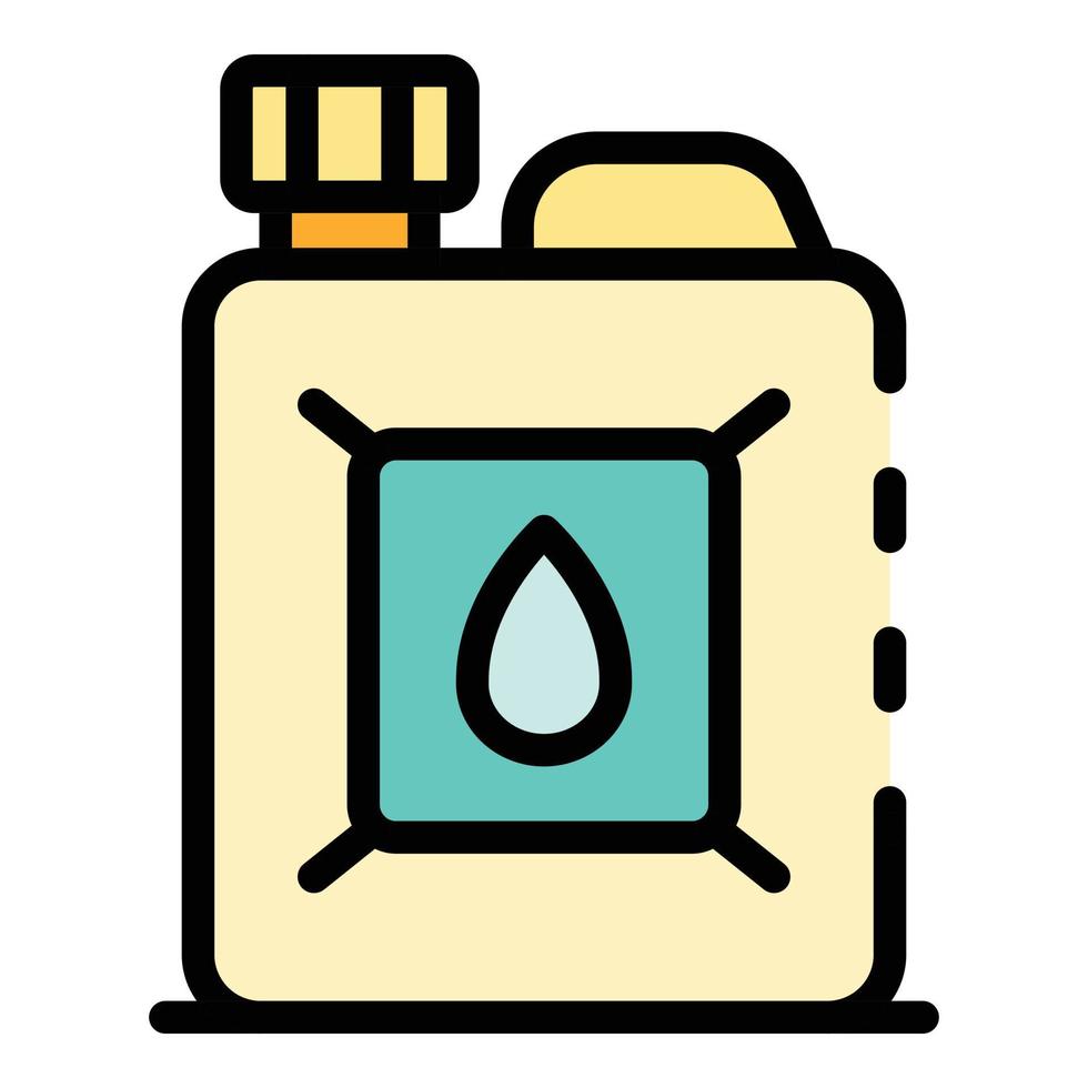 vector de contorno de color de icono de bote de combustible