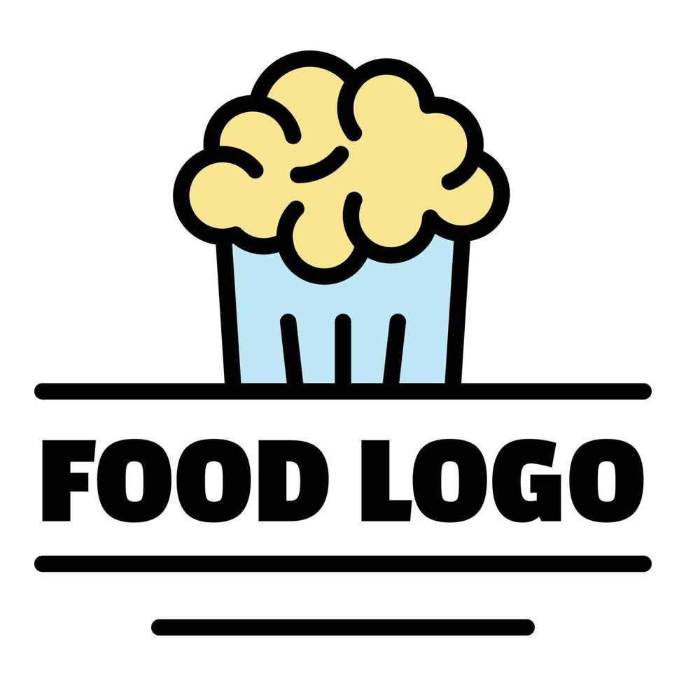 Home food logo, outline style vector