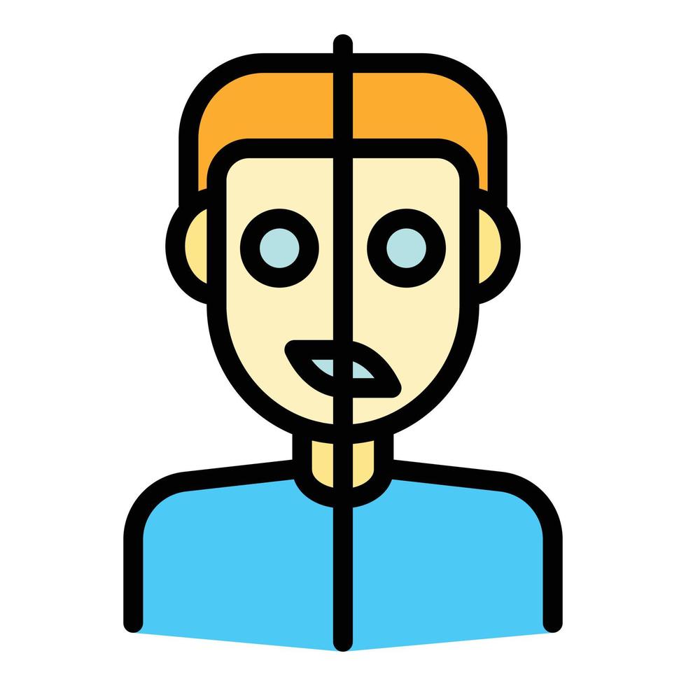 Bipolar suffer icon color outline vector