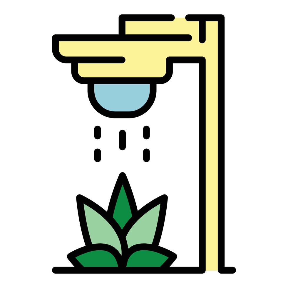 Plant shower icon color outline vector