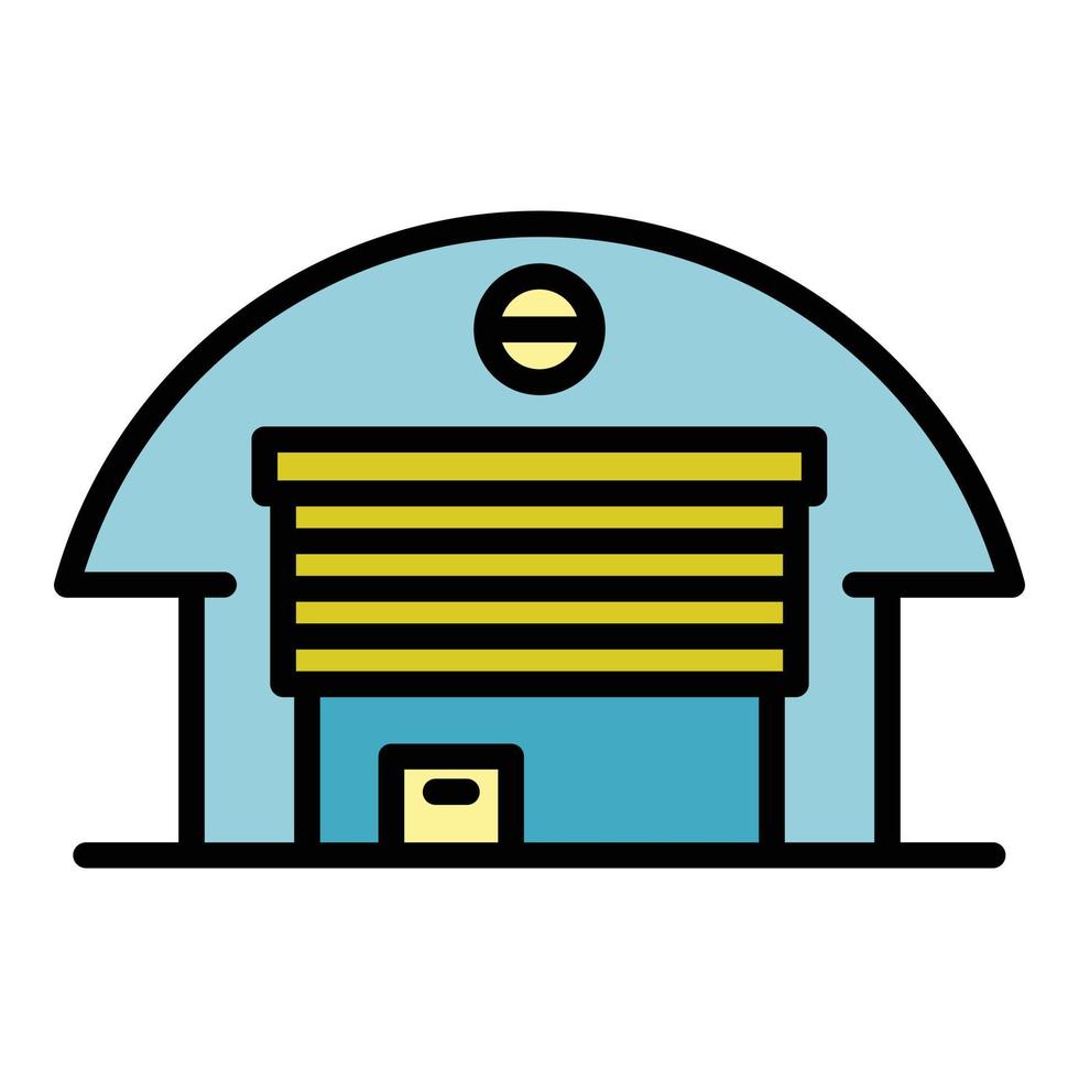Farm warehouse icon color outline vector
