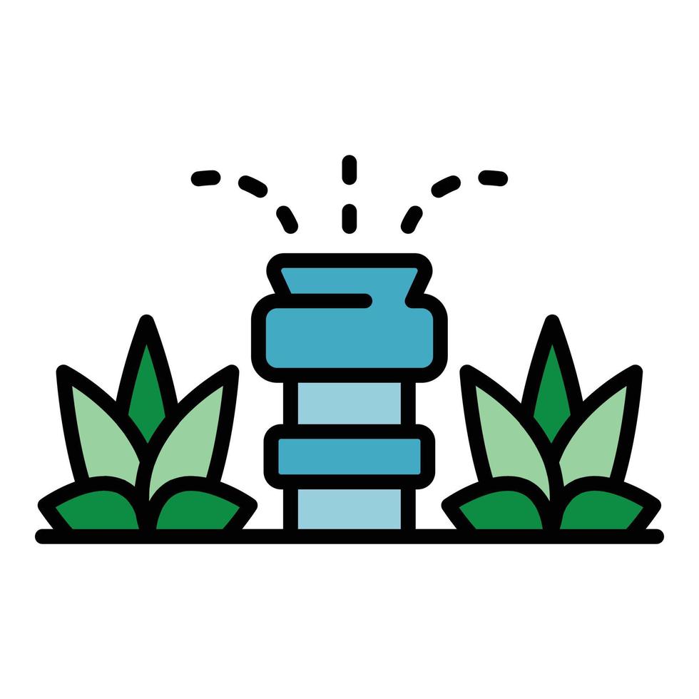 Garden irrigation icon color outline vector