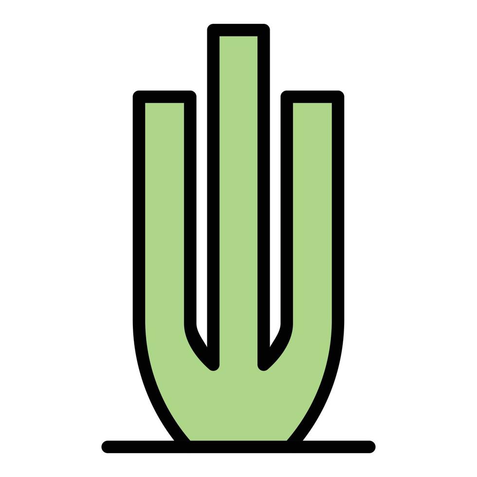 Herb celery icon color outline vector