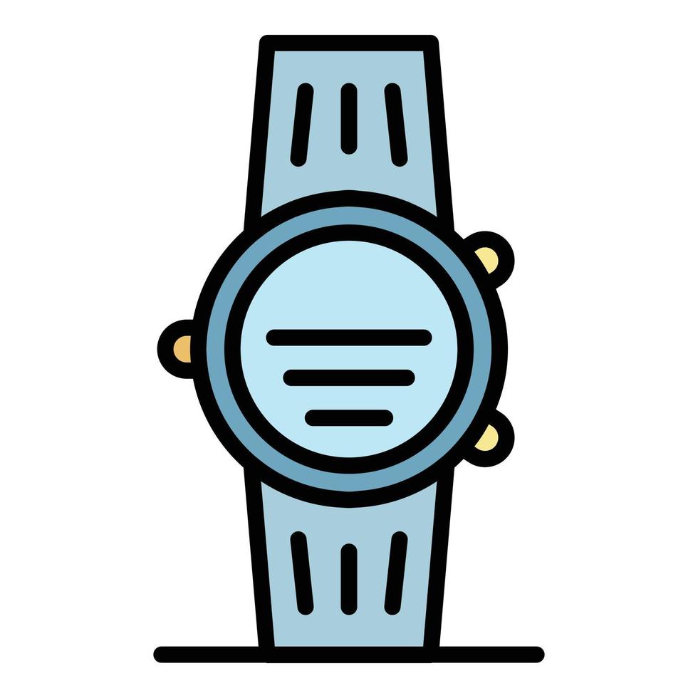 nuevo vector de contorno de color de icono de reloj inteligente