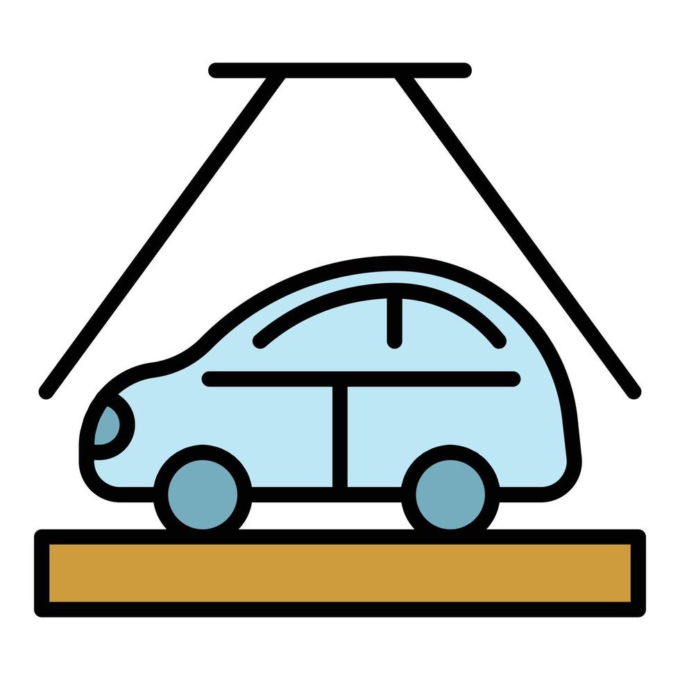 New car exhibition icon color outline vector