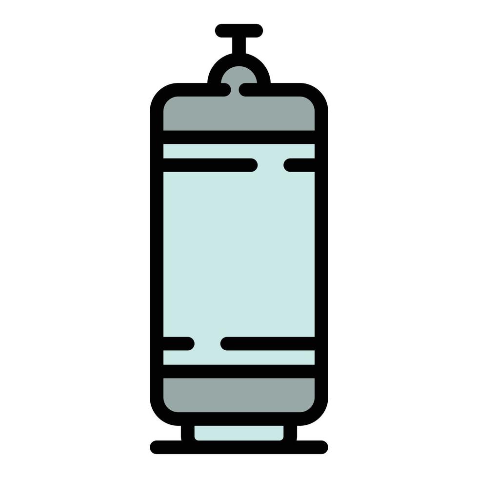 Home gas bottle icon color outline vector