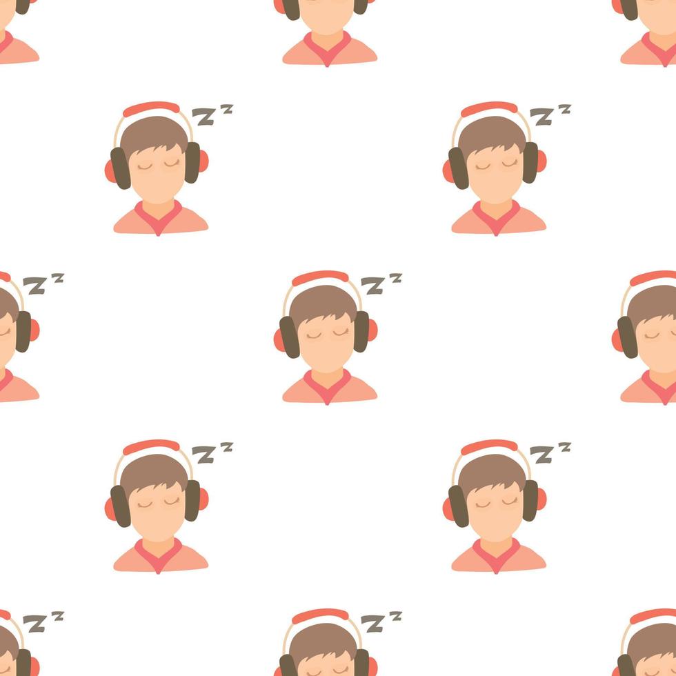 Little boy sleeping pattern seamless vector