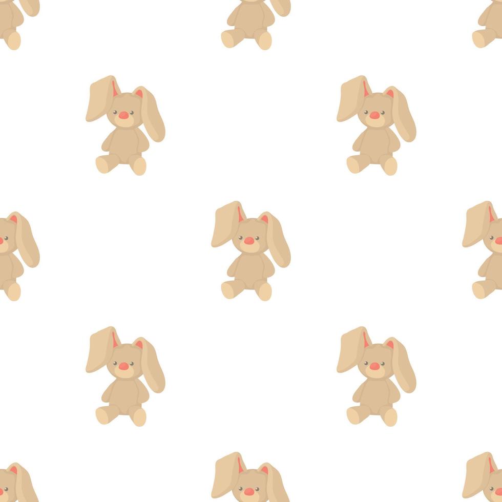 Plush toy bunny pattern seamless vector