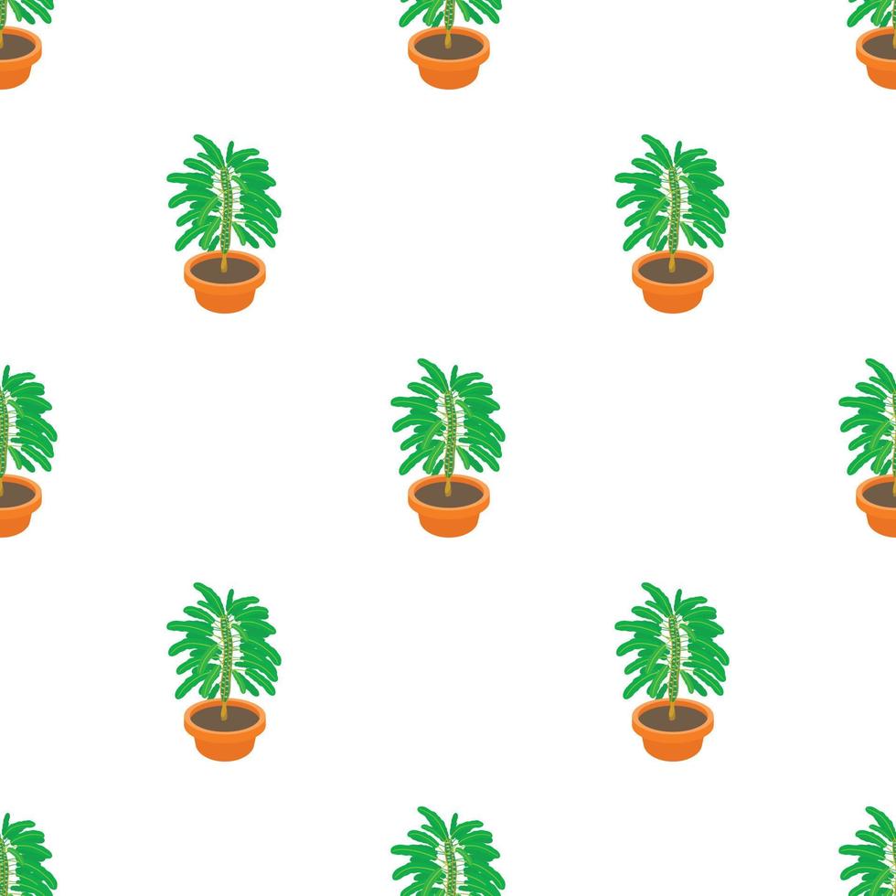 Euphorbia plant pattern seamless vector