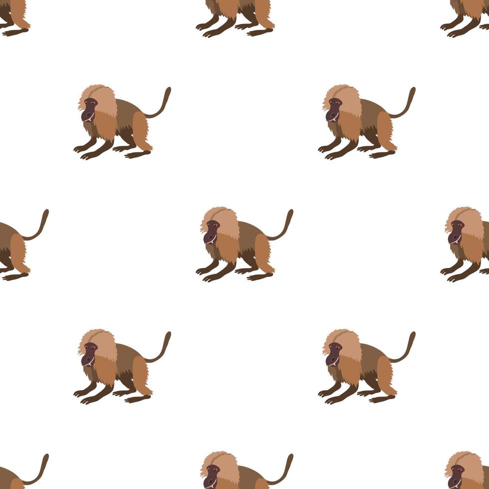 Gelada monkey pattern seamless vector