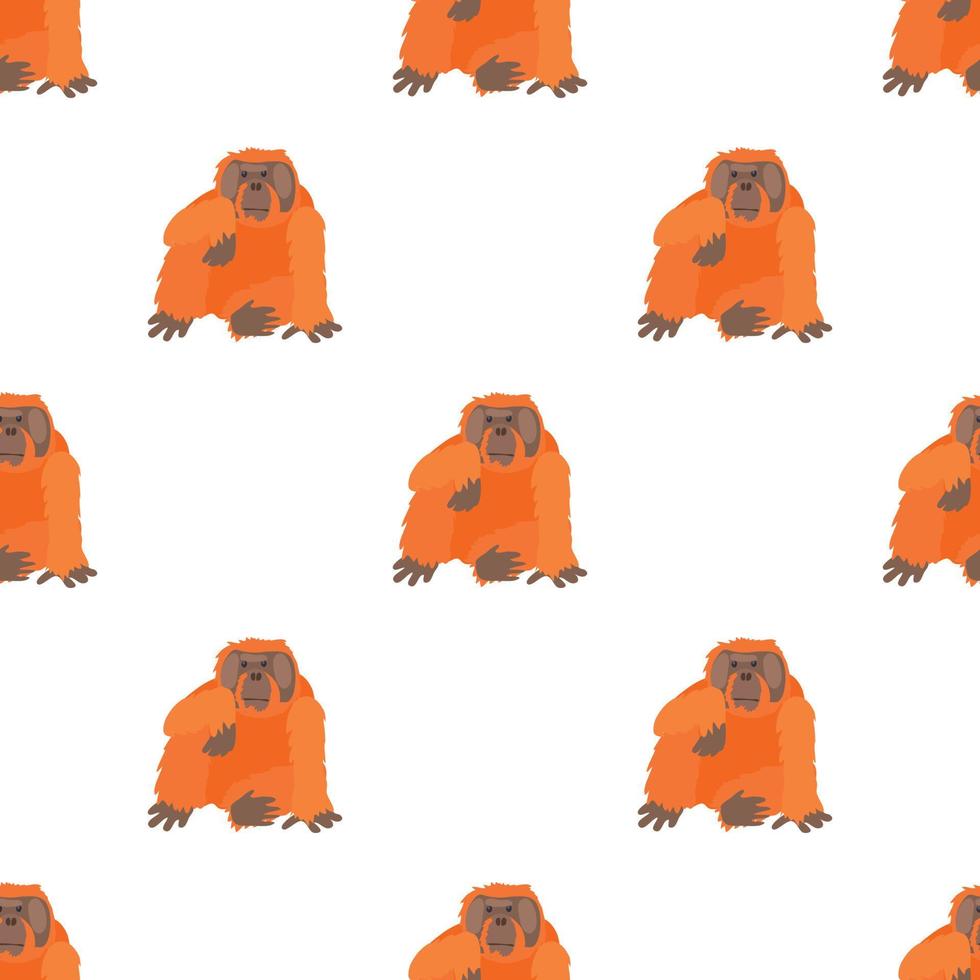 Orangutan pattern seamless vector