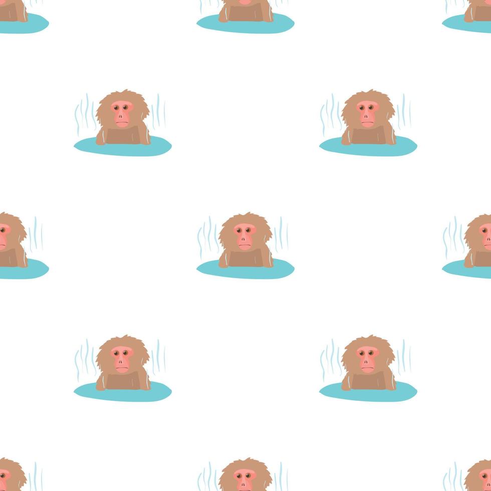 mono bañarse patrón vector sin costura