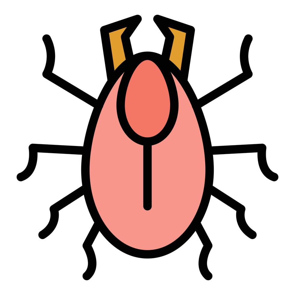 Annelid bug icon color outline vector