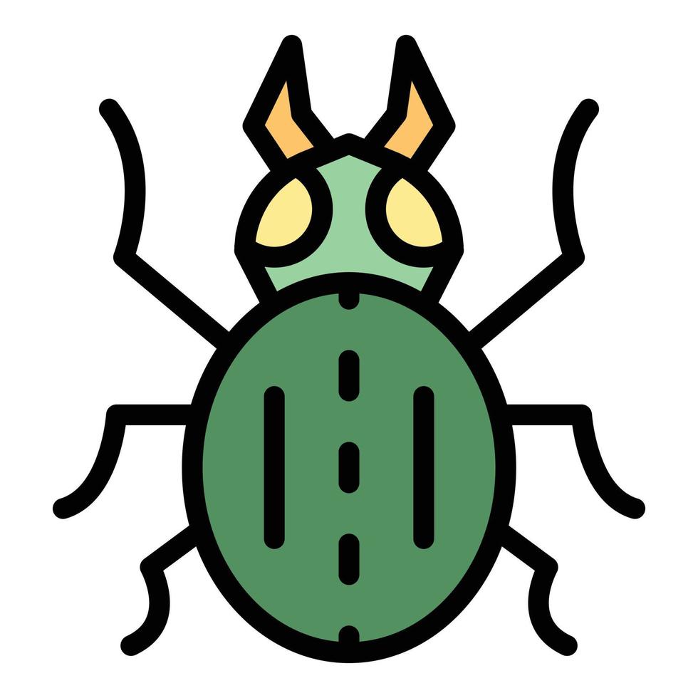 Field bug icon color outline vector