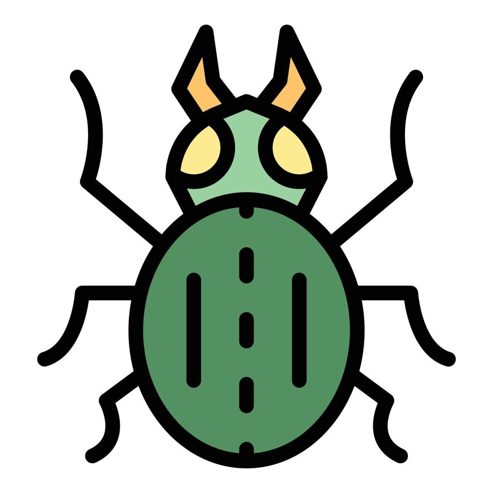 Field bug icon color outline vector