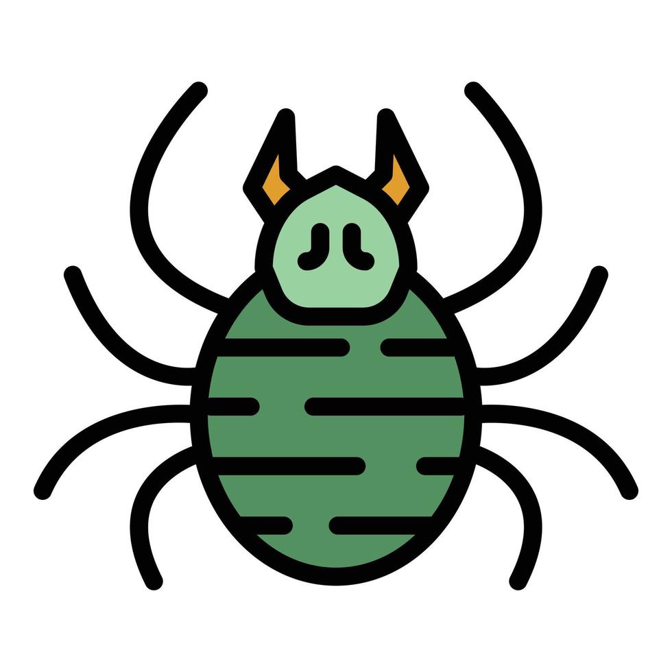 Forest bug icon color outline vector