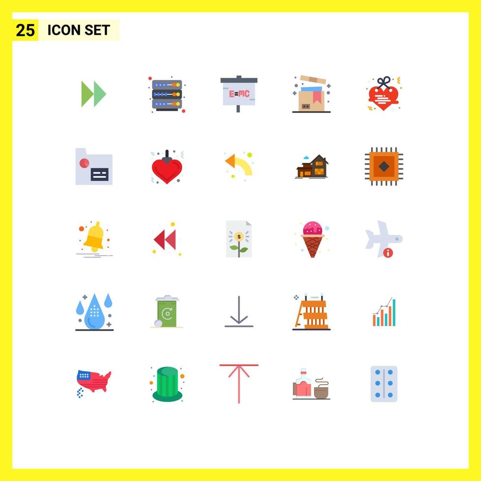 25 Flat Color concept for Websites Mobile and Apps hanging shopping experiment product box Editable Vector Design Elements