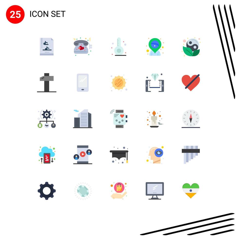 Stock Vector Icon Pack of 25 Line Signs and Symbols for yin symbol summer placeholder carnival Editable Vector Design Elements