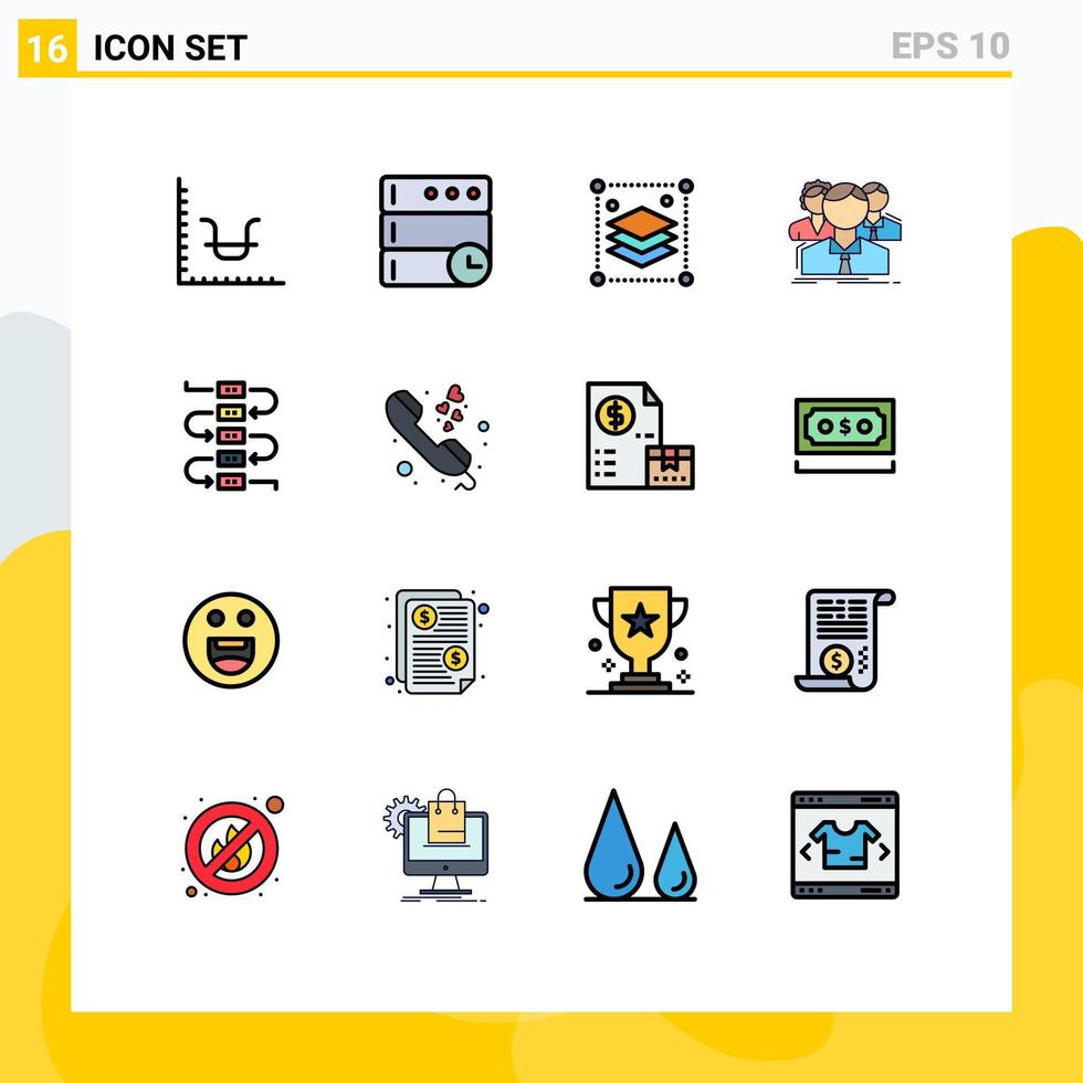 16 Creative Icons Modern Signs and Symbols of note online design layers team multiplayer Editable Creative Vector Design Elements