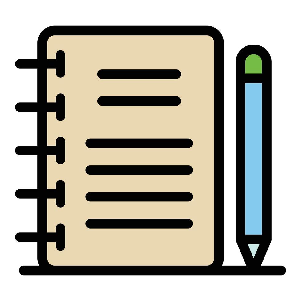 Nutrition report icon color outline vector