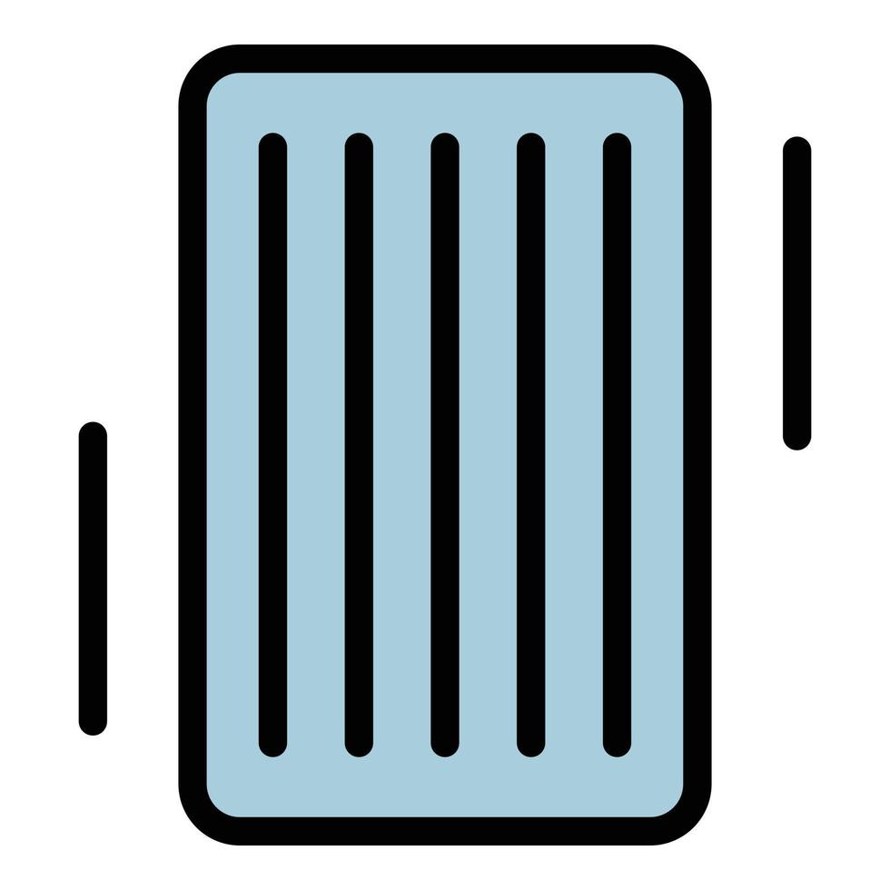 Floating air mattress icon color outline vector