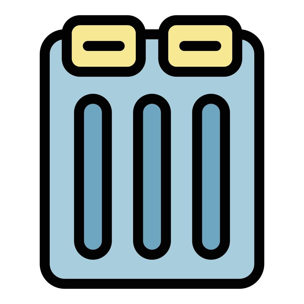 Double air mattress icon color outline vector