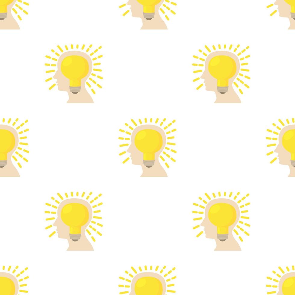 Head with bulb pattern seamless vector