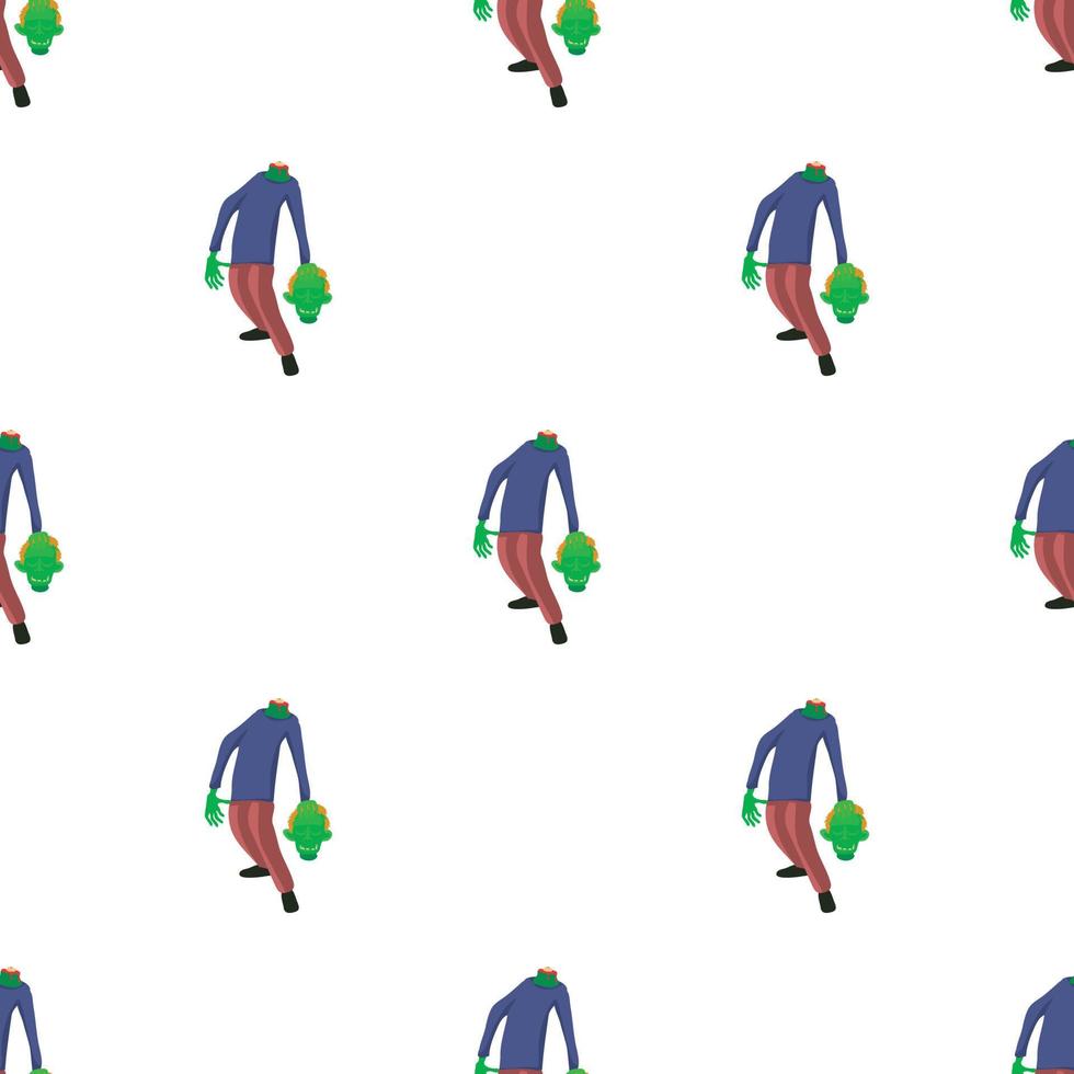 Zombie without head pattern seamless vector