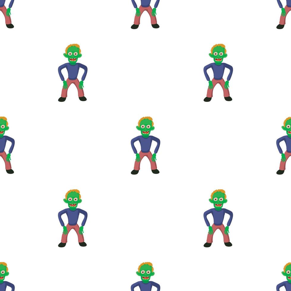 Standing zombie pattern seamless vector