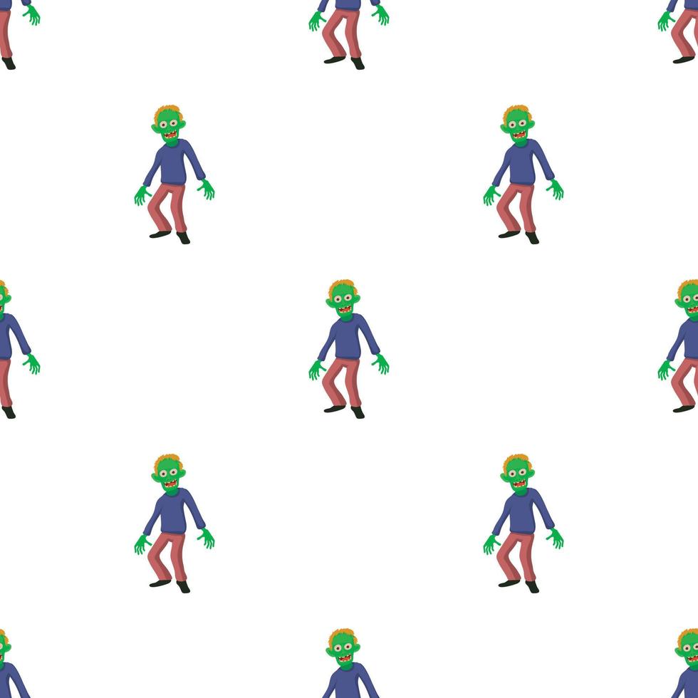 Smiling zombie pattern seamless vector