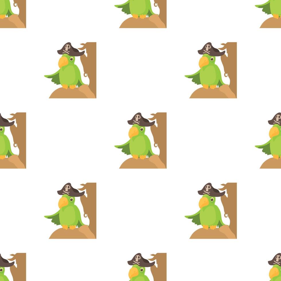 Pirate parrot pattern seamless vector