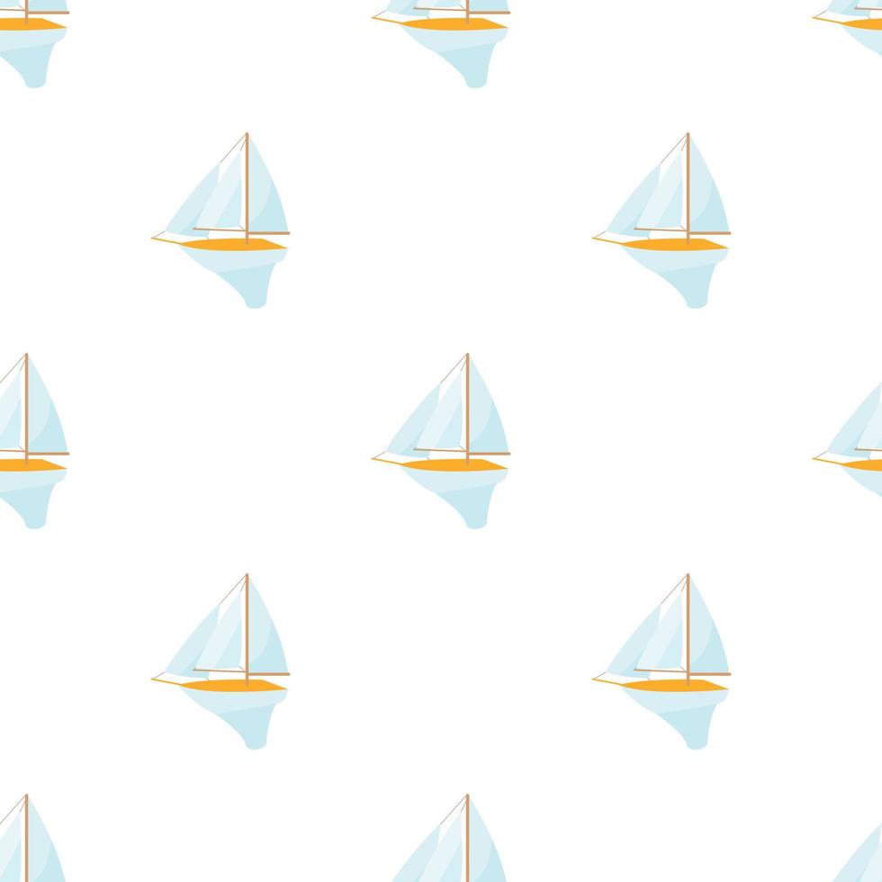 Boat pattern seamless vector