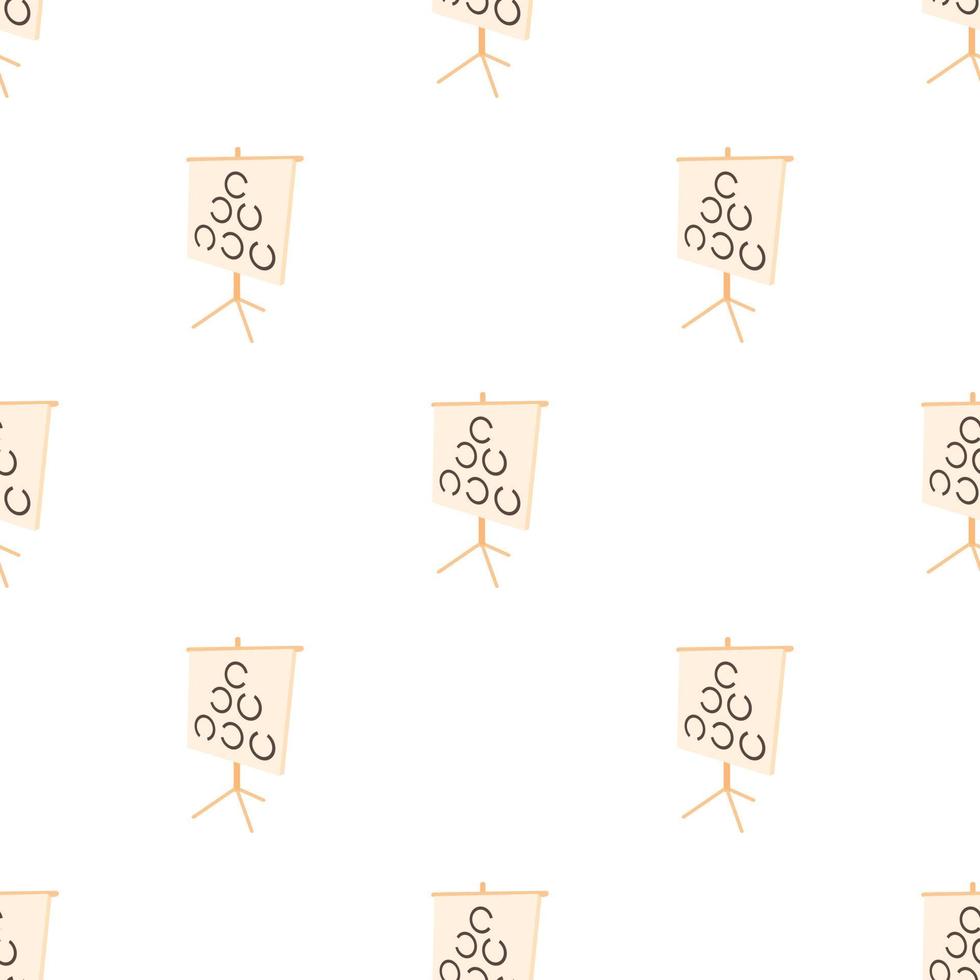 Eye test chart with landolt C pattern seamless vector