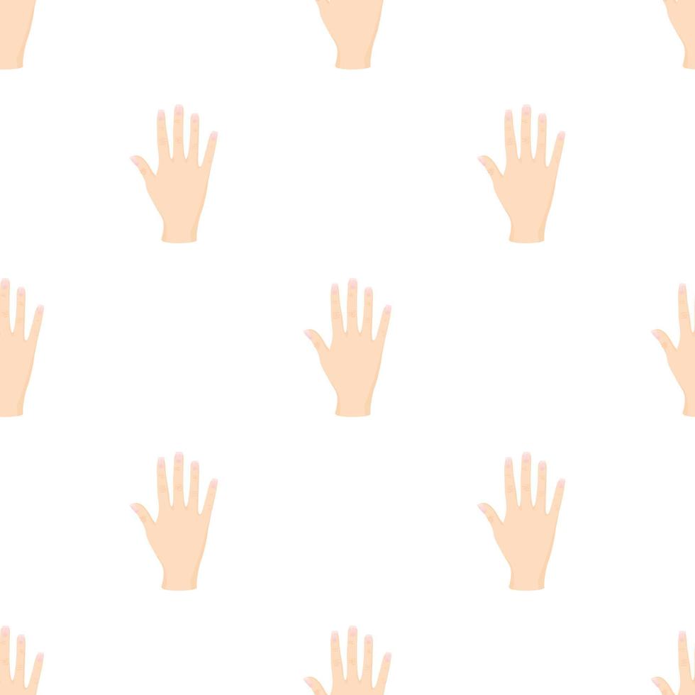Opened palm of the hand pattern seamless vector