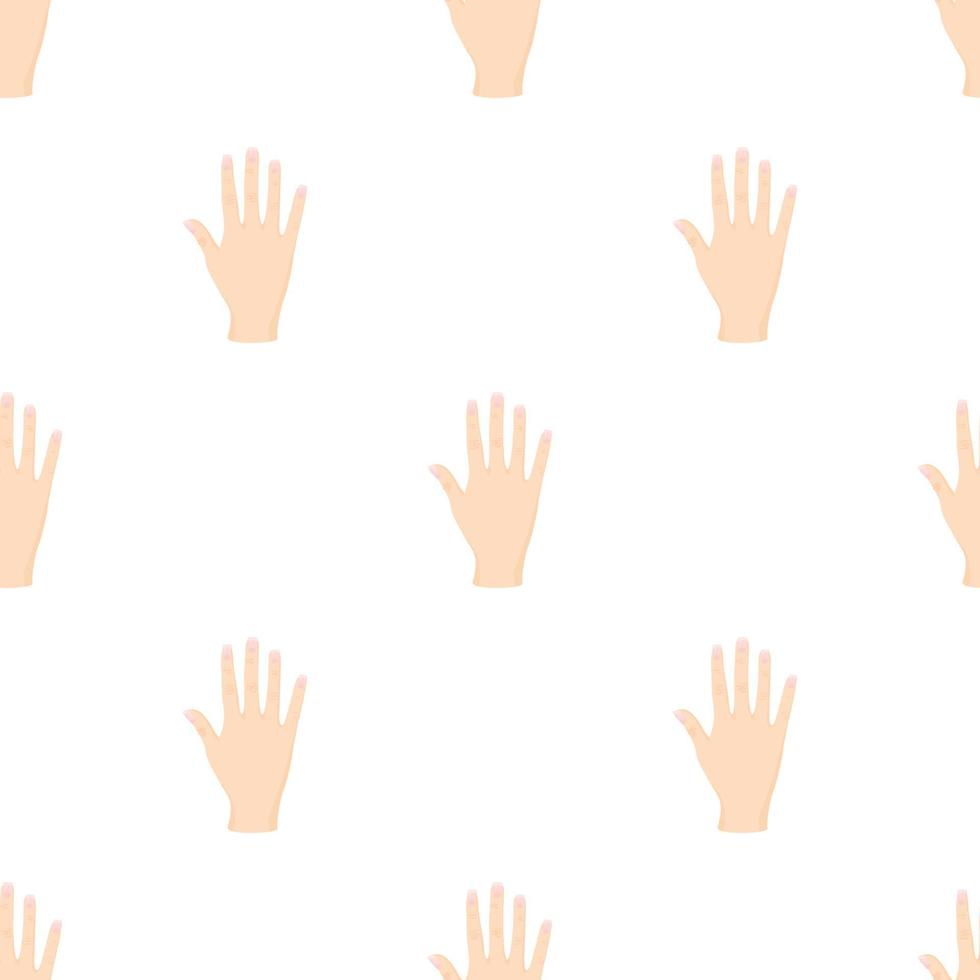 Opened palm of the hand pattern seamless vector