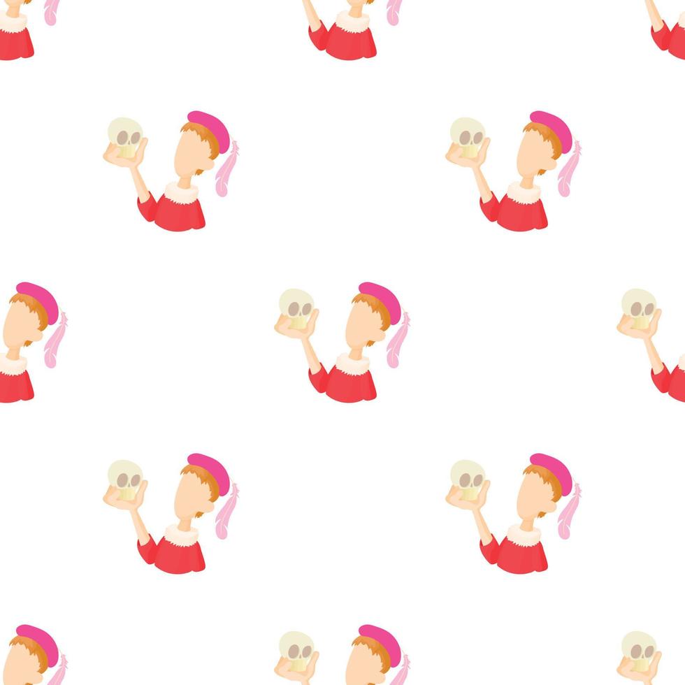 Hamlet actor pattern seamless vector