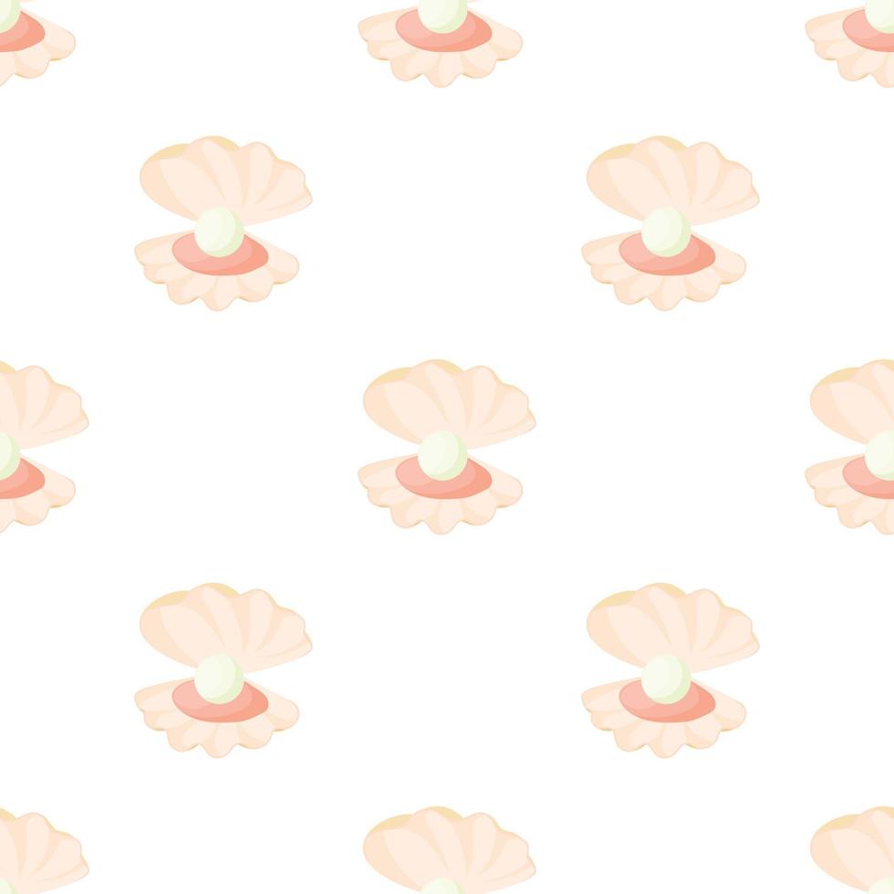 Pearl in a shell pattern seamless vector
