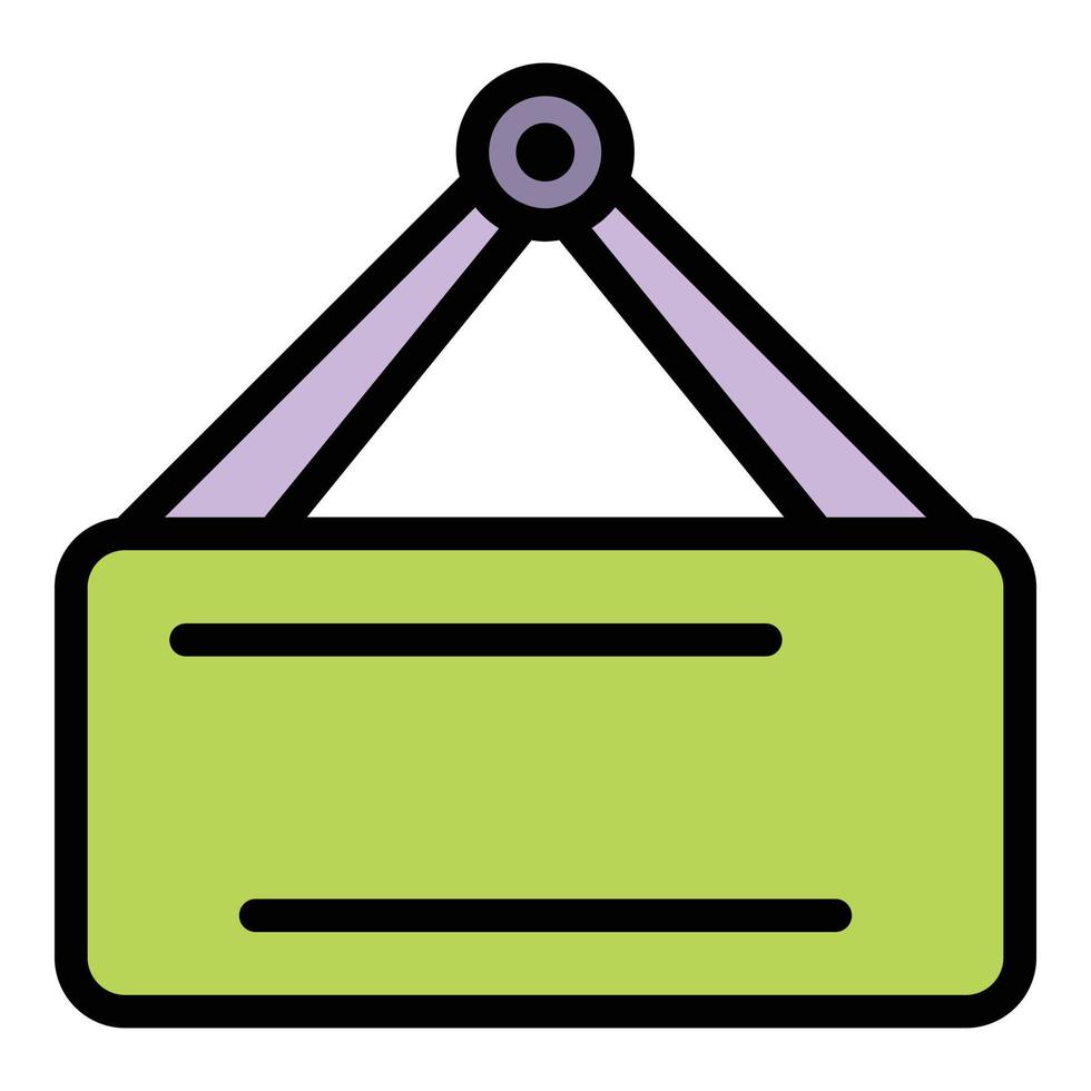 Portable fridge icon color outline vector