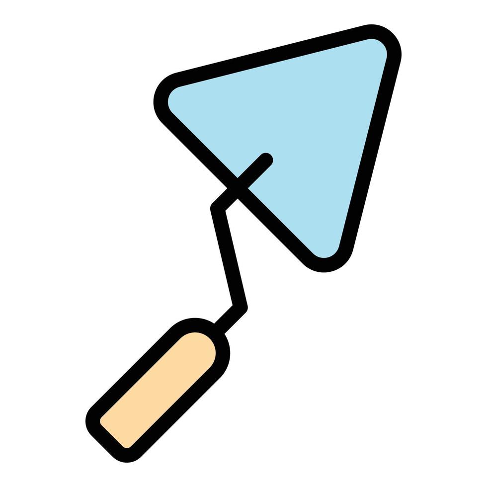 Spatula trowel icon color outline vector