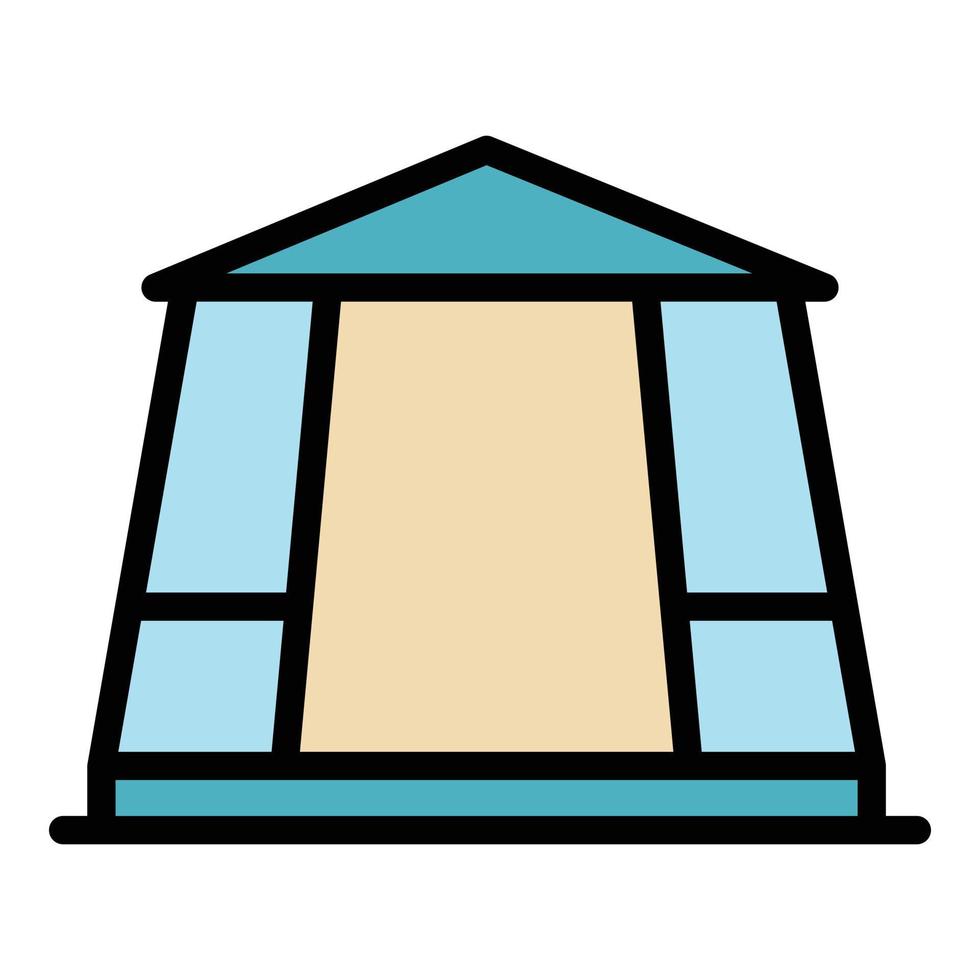 Wedding gazebo icon color outline vector