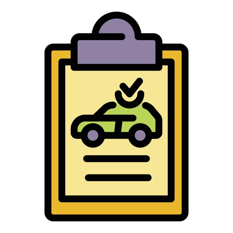 Car selection icon color outline vector
