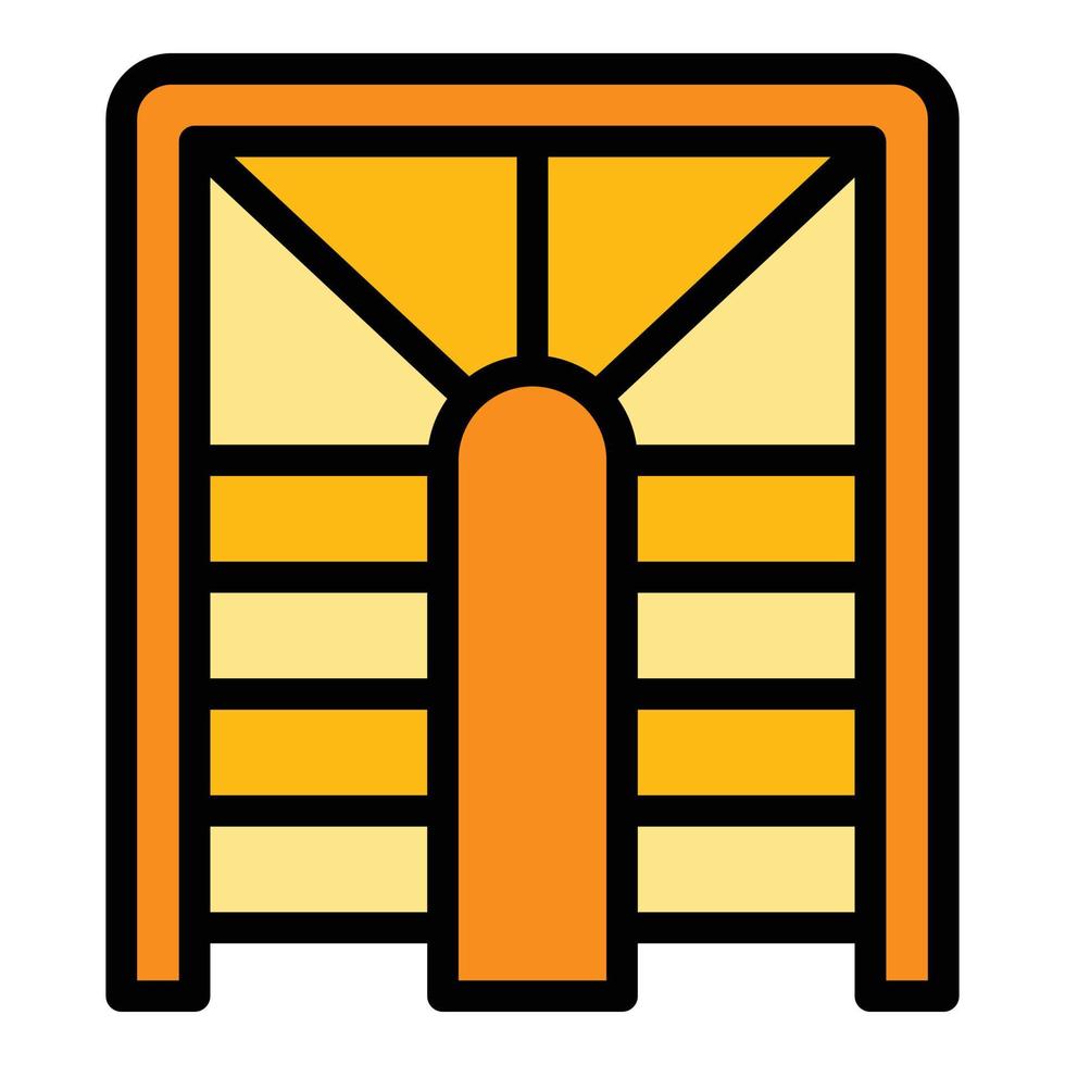 Building staircase icon color outline vector