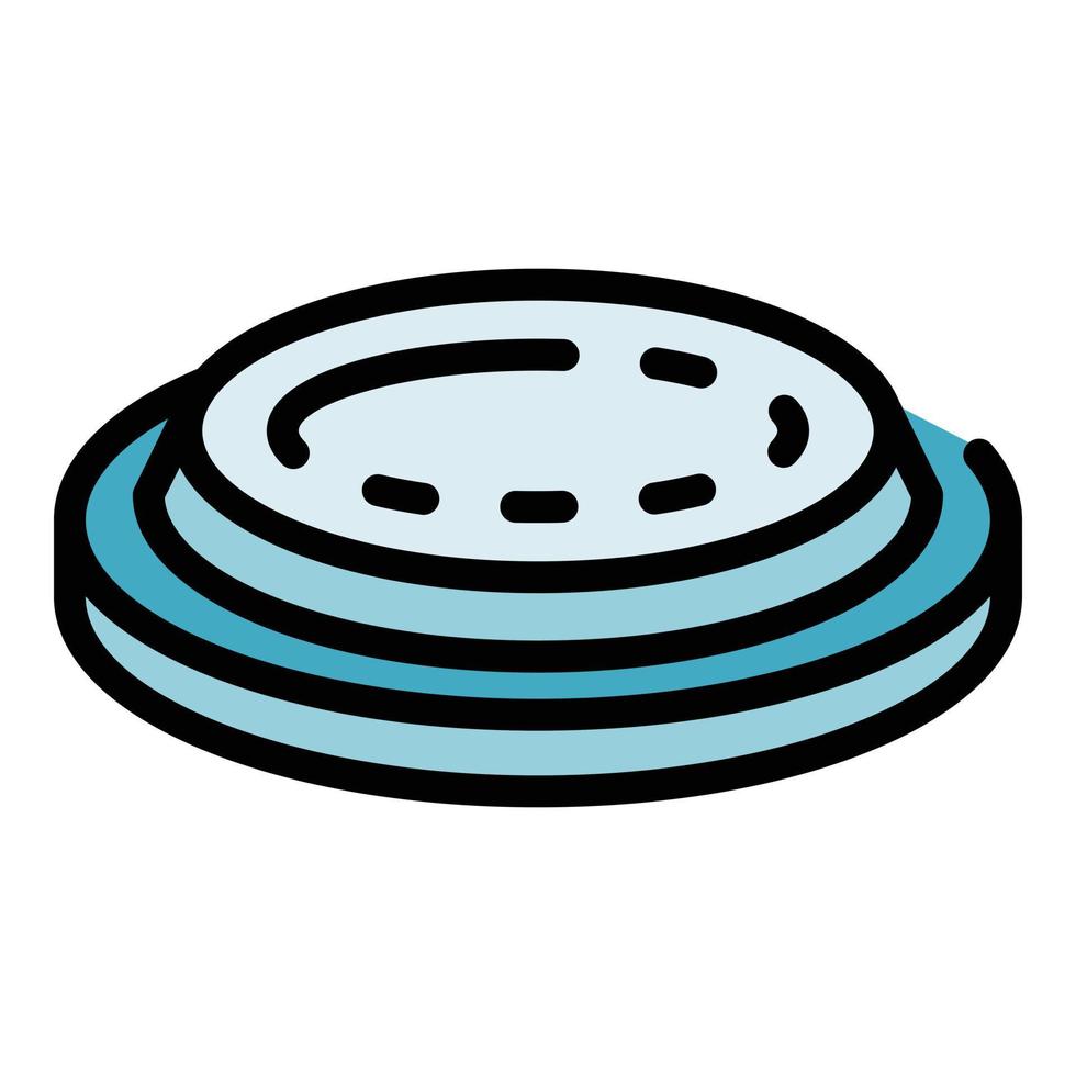 Pool heater icon color outline vector